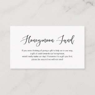 Moderner niedlicher Schriftart, Hochzeitsfond Begleitkarte