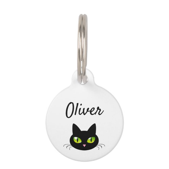 Moderner Niedlicher und Cooler Black Cat Head Haustiermarke (Vorderseite)