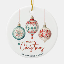 Moderner nordischer Stil frohe Weihnachten Keramik Ornament