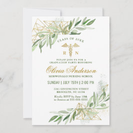 Moderner Olive Branch Nursing School Abschluss Einladung