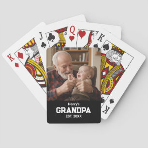 Moderner Opa Est. Name Jahr Foto Schwarz Spielkarten