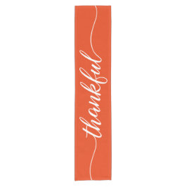 Moderner Orange-Branding-Erntedank Kurzer Tischläufer