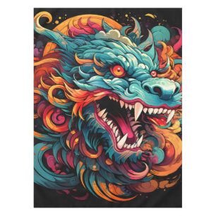 Moderner Orientalischer Drache Majestät Tischdecke