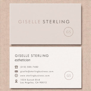 Moderner Östhetiker Blush Pink Minimalistisch Luxu Visitenkarte