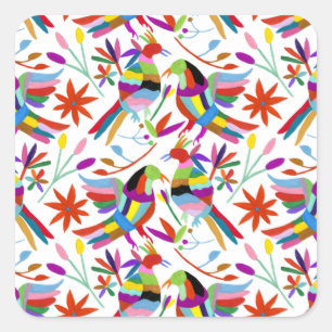Moderner Otomi Entwurf III Quadratischer Aufkleber