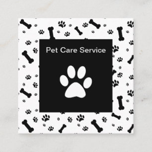 Moderner Pad Print Pet Service Quadratische Visitenkarte