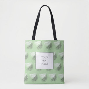 Moderner Palmenblattuntergrund Tote Beutel Tasche
