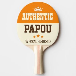 Moderner Papou Opa-Geschenk Orange Text Tischtennis Schläger