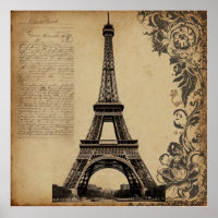 Moderner Paris Eiffelturm Frankreich Vintag
