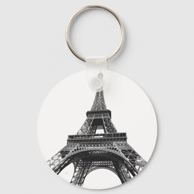 Moderner Pariser Eiffelturm Paris Französischer To Schlüsselanhänger (Vorderseite)
