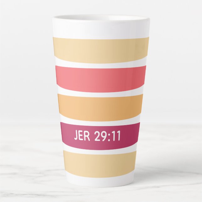Moderner Pastell Christlich JEREMIAH 29:11 Milchtasse (Vorderseite)