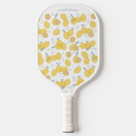 Moderner Pastell Citrus Lemons Muster Individuelle Pickleball Schläger