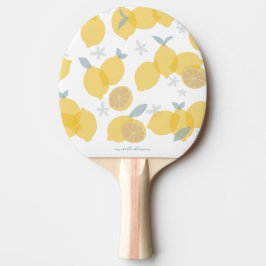 Moderner Pastell Citrus Lemons Muster Individuelle Tischtennis Schläger