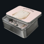Moderner, pastellfarbener rosafarbener Bär mit Nam Puzzle<br><div class="desc">Moderner,  pastellfarbener rosafarbener Bär mit Namen</div>