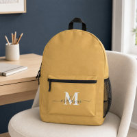 Moderner, pastellgelber Monogramm-Name