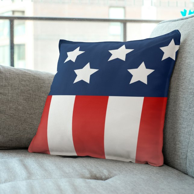 Moderner Patriotismus: künstlerisch amerikanisches Kissen (Modern Patriotism: Artistic American Flag Pillow!
I Freedom's Canvas for Your Home!)