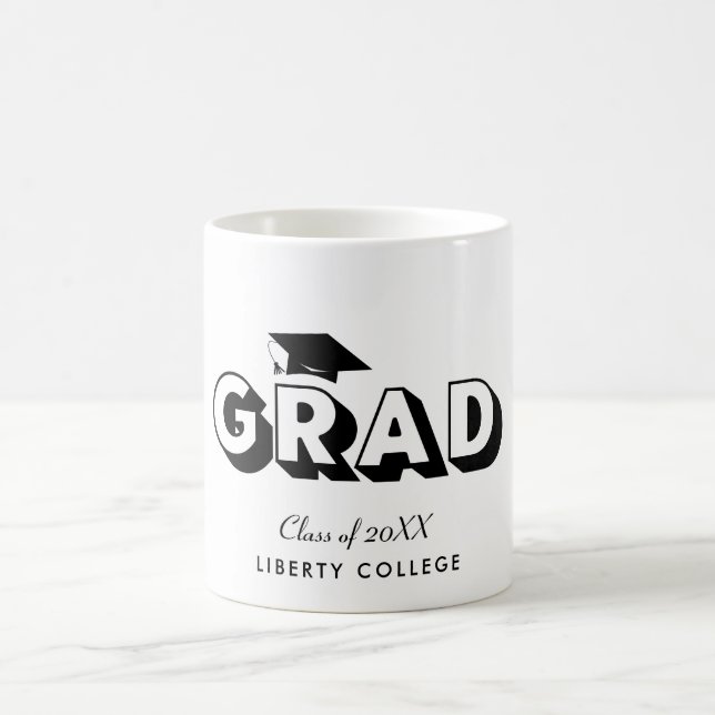 Moderner Personalisierter Abschluss Kaffeetasse (Mittel)