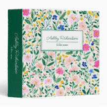 Moderner personalisierter Blumenordner