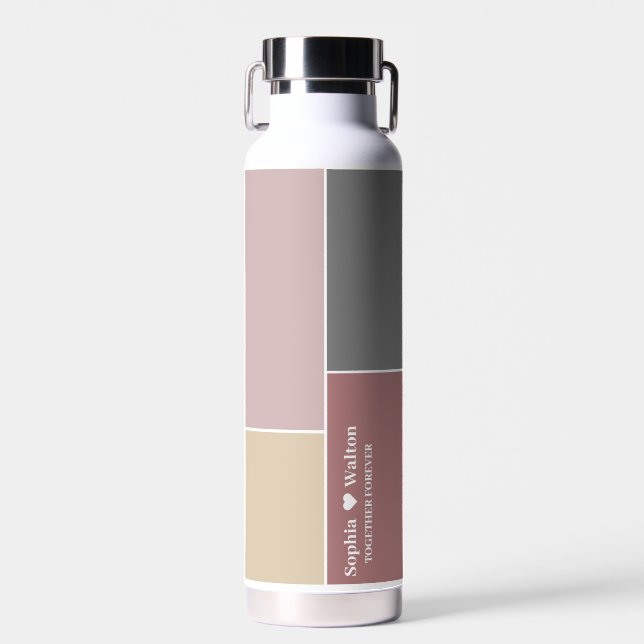 Moderner Personalisierter Ehepaar mit Liebe Trinkflasche (Vorne)