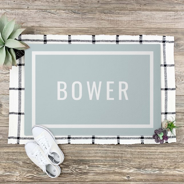 Moderner Personalisierter Familienname | Editierba Fußmatte (Von Creator hochgeladen)