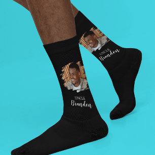 Moderner Personalisierter Foto-Onkel Socken