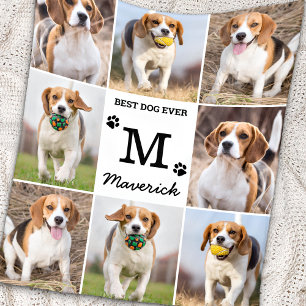 Moderner Personalisierter Fotomaterial Dog Lover Fleecedecke