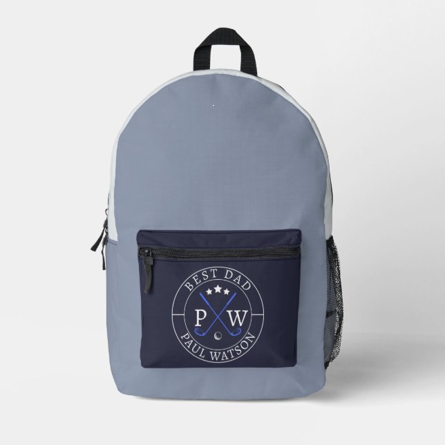 Moderner Personalisierter Golfspieler Name Best Va Bedruckter Rucksack (Vorderseite)