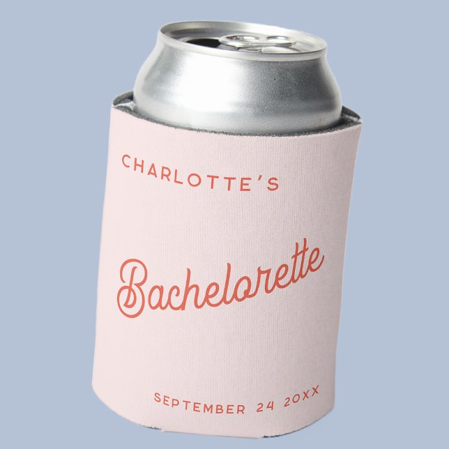 Moderner Personalisierter Junggeselinnen-Abschied Dosenkühler (Modern typography personalized name date bachelorette party can cooler)