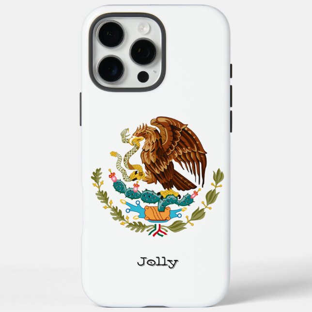 Moderner Personalisierter Mexikanischer Adler iPhone 16 Pro Max Hülle (Rückseite)