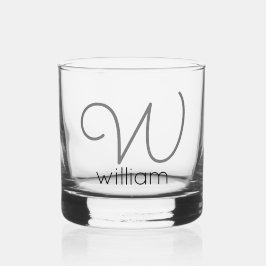Moderner Personalisierter Monogram Cocktail Trinkb Whiskyglas
