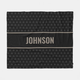 Moderner Personalisierter Nachname Fleecedecke