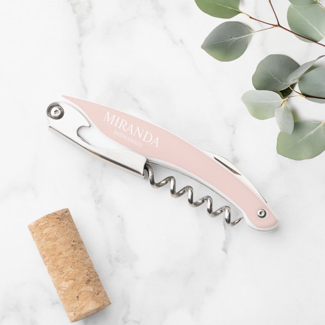 Moderner Personalisierter Name Bridesmaid Kellnermesser (Von Creator hochgeladen)