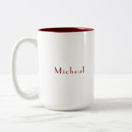 Moderner, Personalisierter Name, der für Sie maßge Zweifarbige Tasse