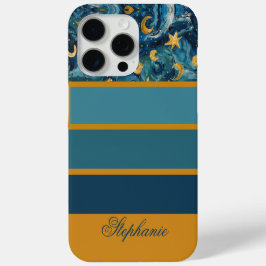 Moderner Personalisierter Name des Blauen Goldes Case-Mate iPhone Hülle
