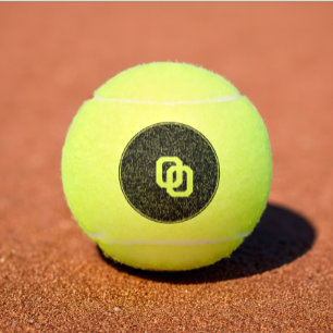 Moderner Personalisierter Name Eleganter gelber Fa Tennisbälle