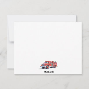 Moderner Personalisierter Name für den Rotfeuerzug Mitteilungskarte