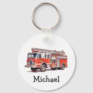 Moderner Personalisierter Name für den Rotfeuerzug Schlüsselanhänger