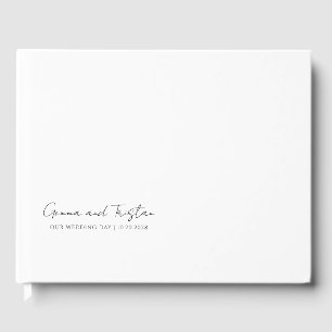 Moderner Personalisierter Name für Hochzeitsschrif Gästebuch