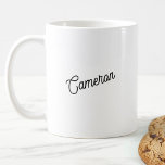 Moderner Personalisierter Name Kaffeetasse<br><div class="desc">Personalisiertes individuelle Name-Design in einem modernen Schriftart.</div>