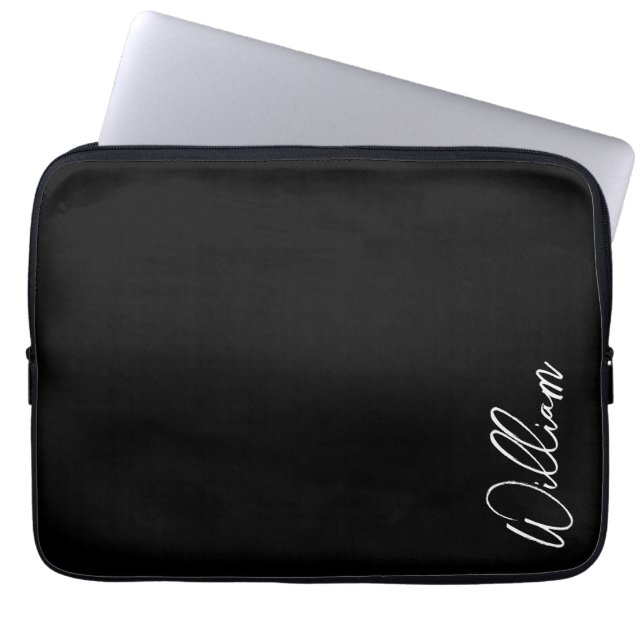 Moderner Personalisierter Name Notebook-Sieb Laptopschutzhülle (Vorderseite)