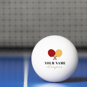 Moderner Personalisierter Name Ping Pong Ball Tischtennisball