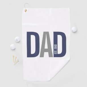 Moderner Personalisierter Navy-Vater etabliert Golfhandtuch