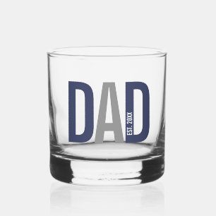 Moderner Personalisierter Navy-Vater etabliert Whiskyglas