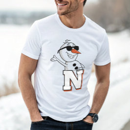 Moderner Personalisierter Niedlicher Schneemann Wi T-Shirt