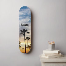 Moderner Personalisierter Palmenbaum, blau gelb, S
