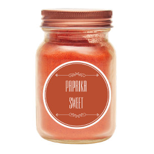 Moderner Personalisierter Paprika-Weißer Text Runder Aufkleber