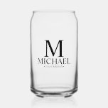 Moderner Personalisierter Trauzeuge Dosenglas<br><div class="desc">Moderne Geschenke für Personalisierten Trauzeuge mit personalisierten Monogramm,  Trauzeuge und Titel im klassischen Serif-Schriftart-Stil. Auch perfekt für Trauzeuge,  Vater der Braut und mehr.</div>