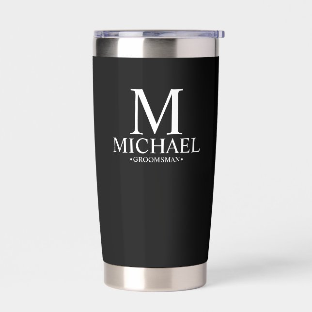 Moderner Personalisierter Trauzeuge Thermobecher (Links)