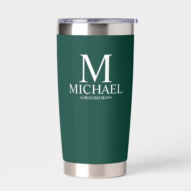Moderner Personalisierter Trauzeuge Thermobecher (Links)