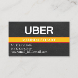 Moderner personalisierter Uber-Fahrer  Visitenkarte